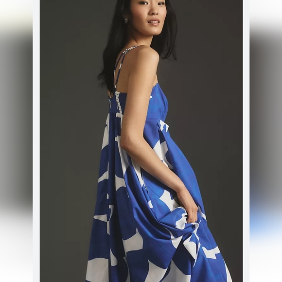 Anthropologie Babydoll Smocked Maxi Dress - Picture 2 of 5